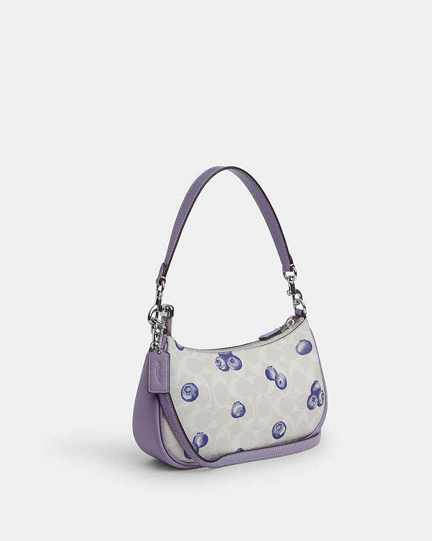 Teri Shoulder Bag With blueberry Print