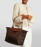 Longchamp Tote Large - Ebony Brown (WITH BRAND LOGO)