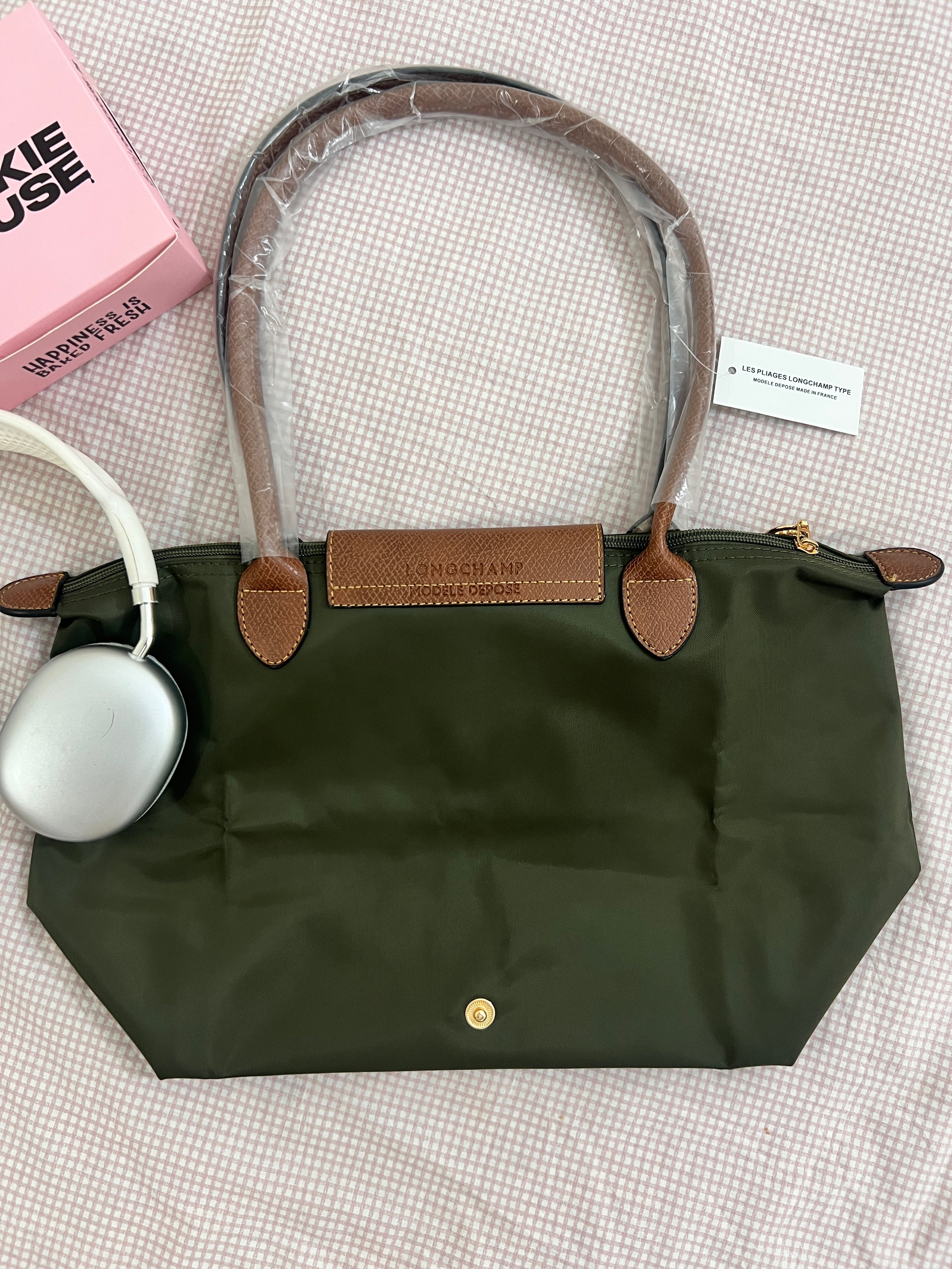 Longchamp Tote Medium - Olive Green (WITH BRAND LOGO)