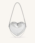 Arlene Heart Shaped Bag - silver