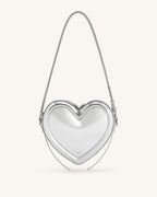 Arlene Heart Shaped Bag - silver