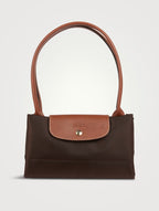 Longchamp Tote Large - Ebony Brown (WITH BRAND LOGO)