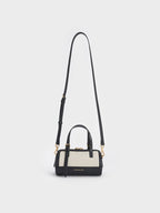 Charles & Keith Enola Canvas Bowling Bag