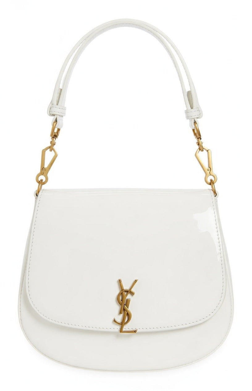 Saint Laurent Mini Voltaire Bag glossy White