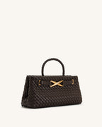 Elora Woven Bag - Dark Brown