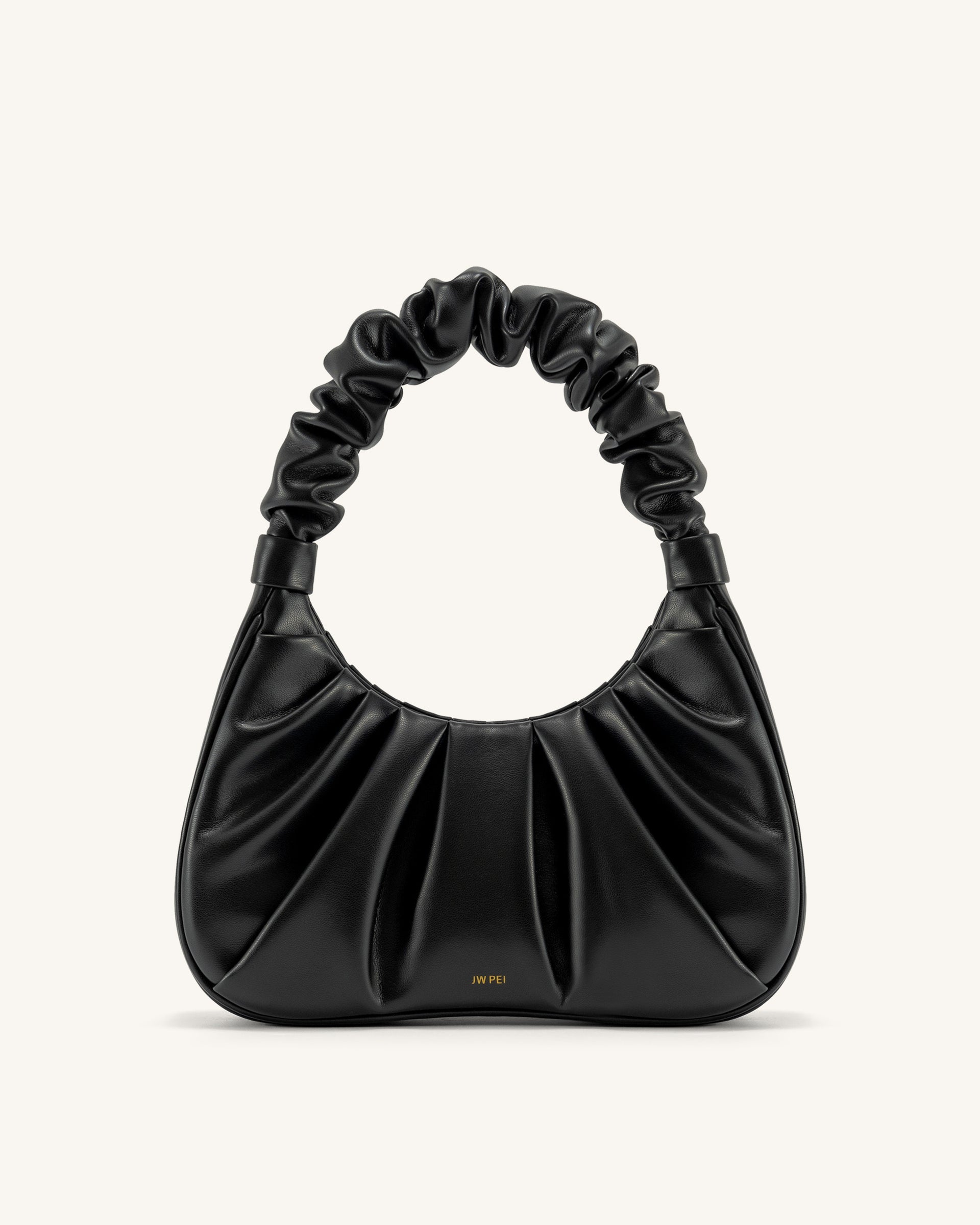 JW pei Gabbi Ruched Hobo Handbag - Black