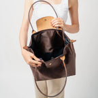 Longchamp Tote Large - Ebony Brown (WITH BRAND LOGO)