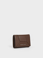Nasrin Geometric Wallet -dark brown