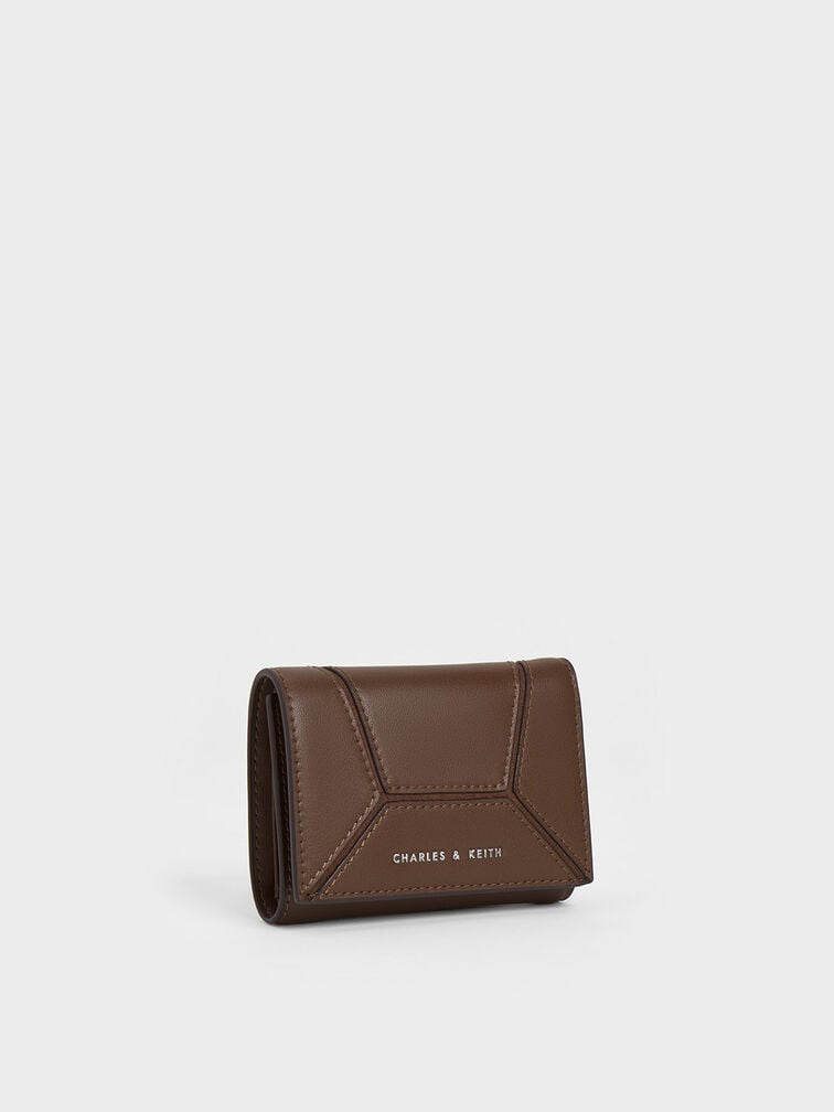 Nasrin Geometric Wallet -dark brown