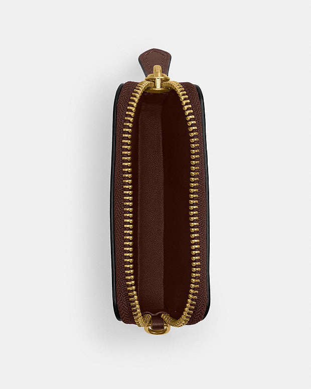 COACH® | Essential Chain Card Case signature canvas brown