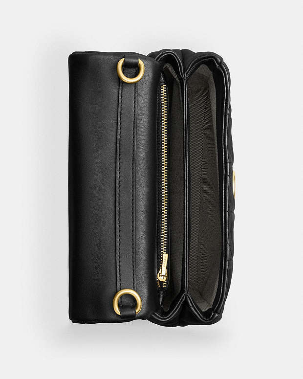 Times Square Tabby 20 Shoulder Bag With Quilting ( black )