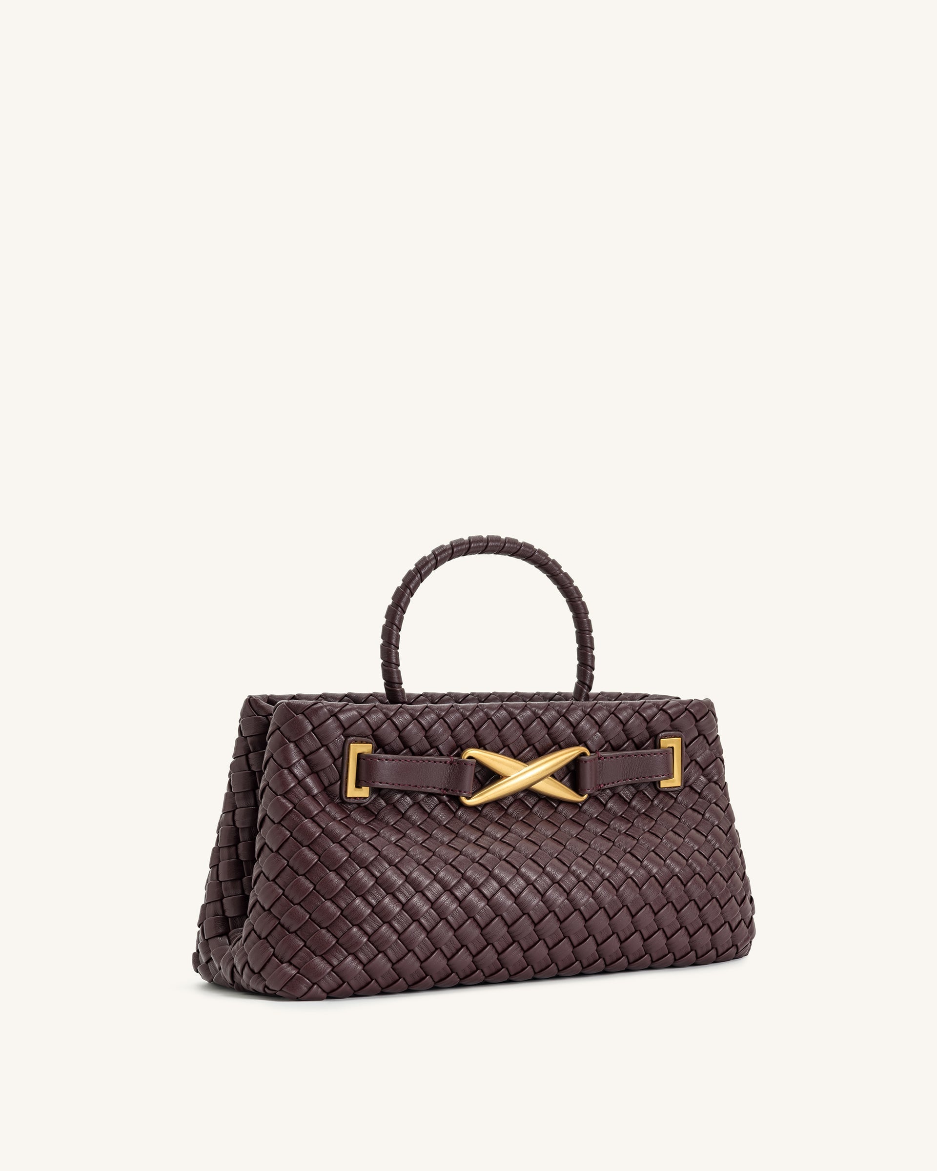Elora Woven Bag - Deep Burgundy