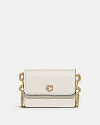 Coach Half Flap Card Case chalk
