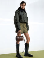 Noane Top Handle Bag - Distressed Coffee