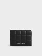 C & K Cassia Quilted Chain-Handle Mini Wallet - Noir