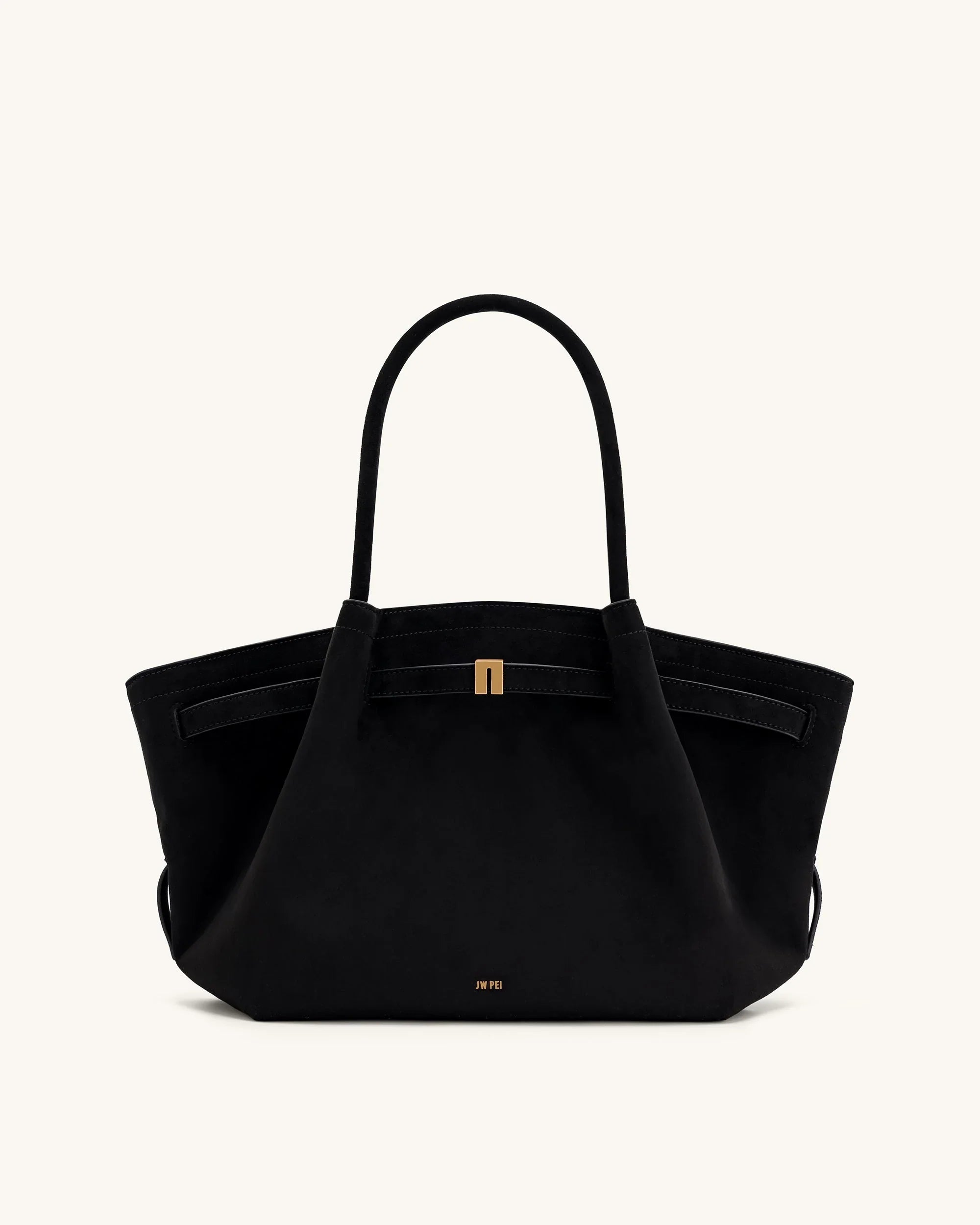 JW PEI Hana Medium Faux Suede Tote Bag - BLack