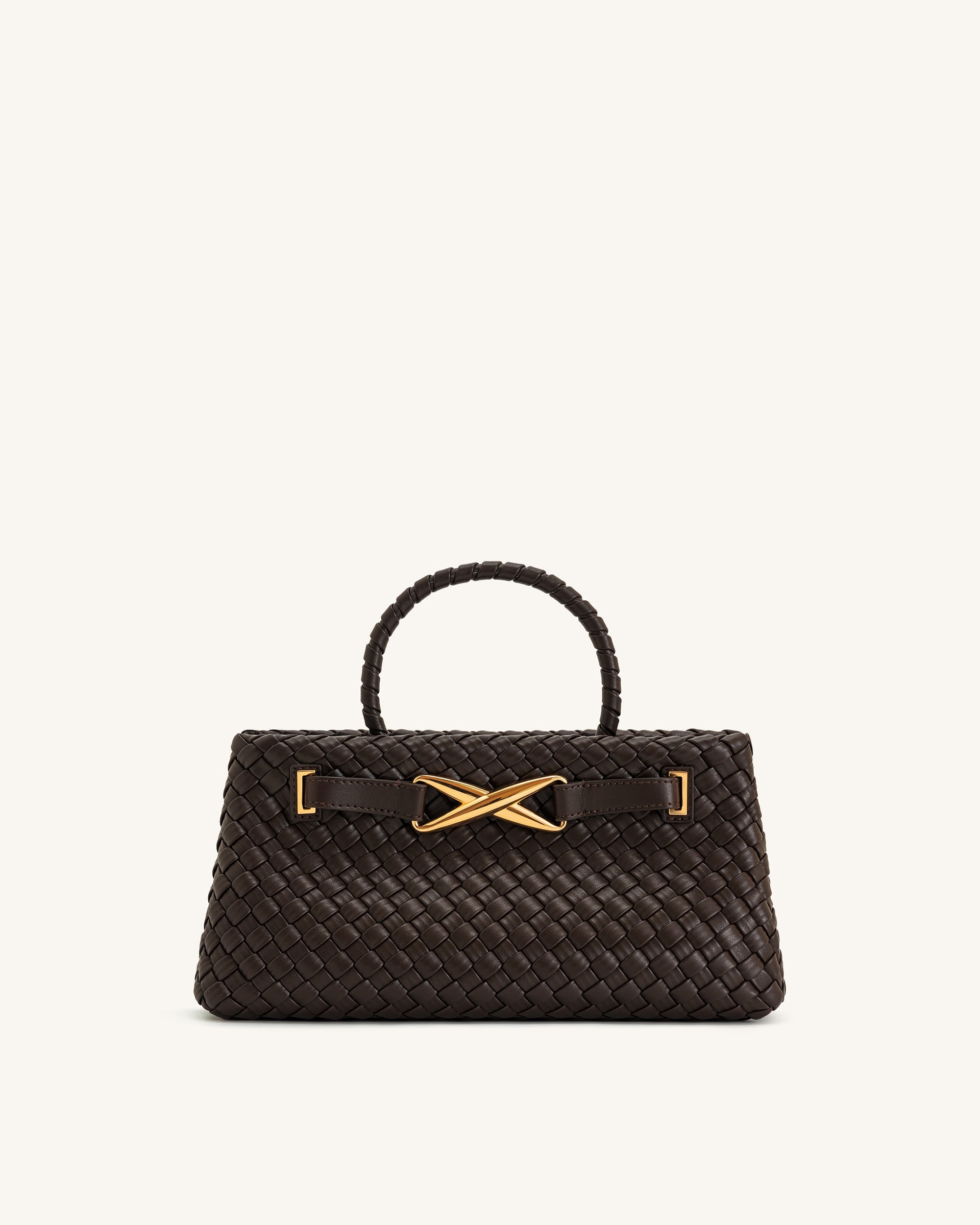 Elora Woven Bag - Dark Brown