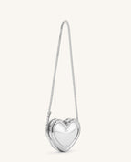 Arlene Heart Shaped Bag - silver