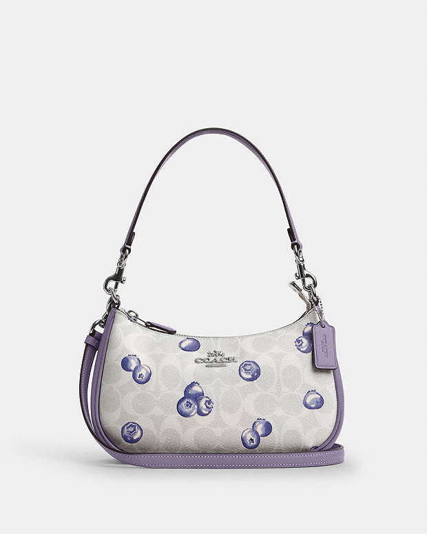 Teri Shoulder Bag With blueberry Print