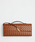 Bottega Veneta Inspired Clutch Caramel