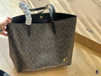 Coach North Tote Bag 32 Dark Brown