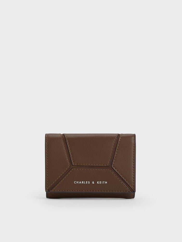 Nasrin Geometric Wallet -dark brown