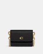 Coach Half Flap Card Case black