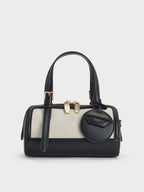 Charles & Keith Enola Canvas Bowling Bag