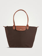 Longchamp Tote Large - Ebony Brown (WITH BRAND LOGO)