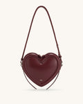 Arlene Heart Shaped Bag - Burgundy
