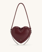 Arlene Heart Shaped Bag - Burgundy