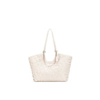 CHARLES & KEITH 
Ivette Woven Tote Bag - Ivory