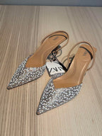 ZARA sling back Pearl Pumps