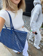 Goyard medium tote royal blue