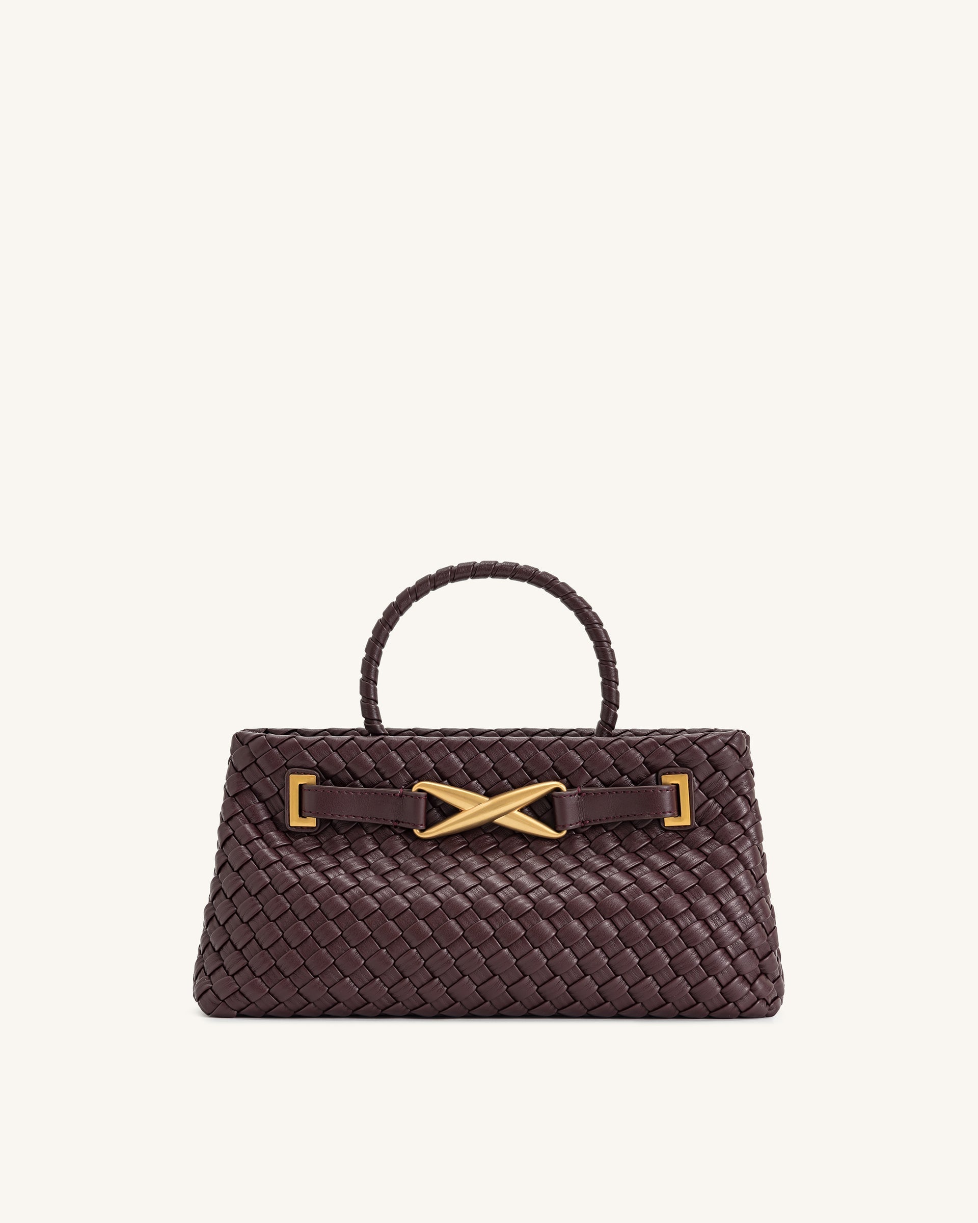 Elora Woven Bag - Deep Burgundy