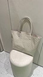 Goyard medium tote white