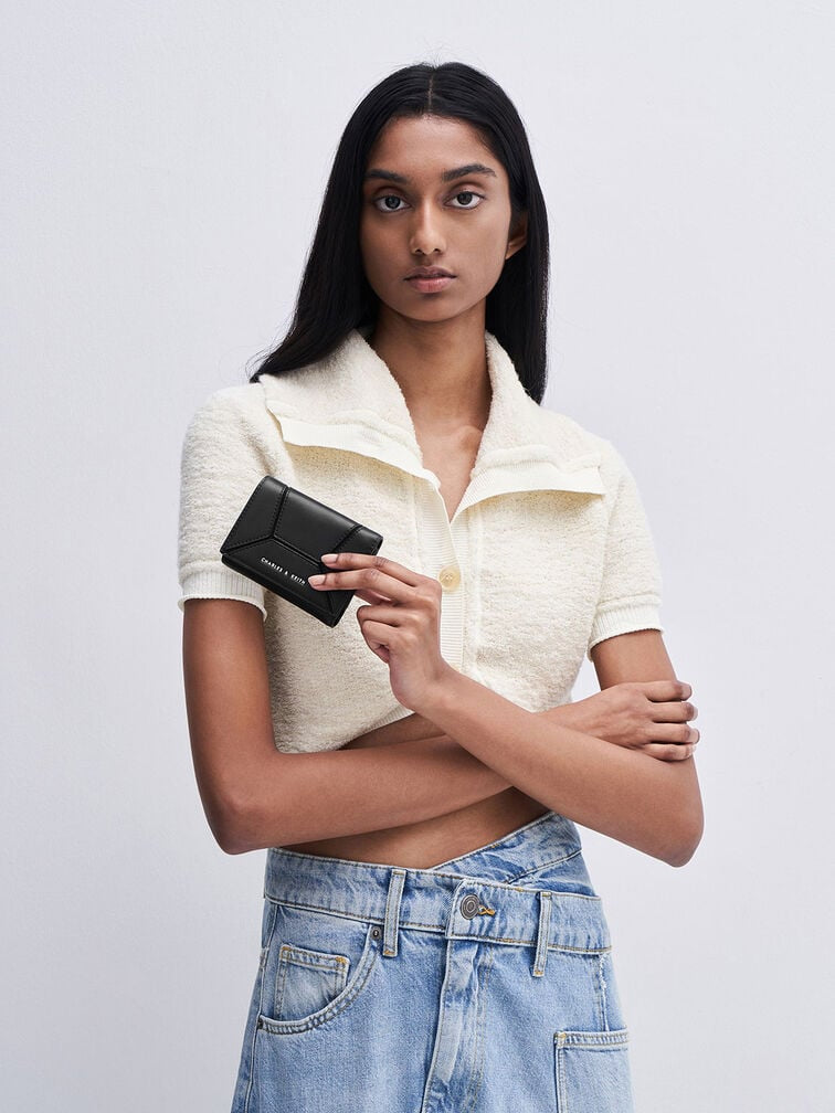 Nasrin Geometric Wallet - Noir