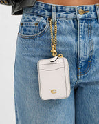 COACH® | Essential Chain Card Case chalk