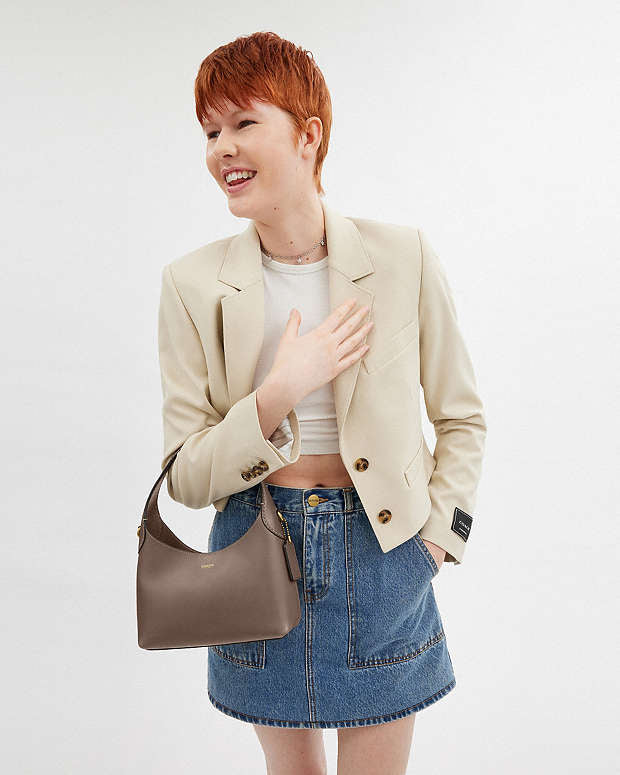 Coach Brooklyn Shoulder Bag 23 Dark stone