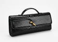 Bottega Veneta Inspired Clutch Shiny Black