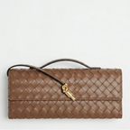 Bottega Veneta Inspired Clutch Brown