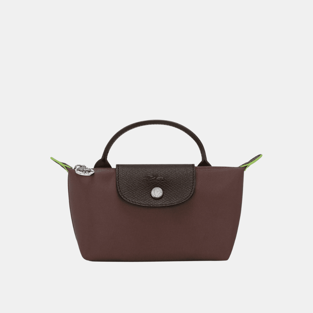 Longchamp Le Pliage Green Pouch With Handle