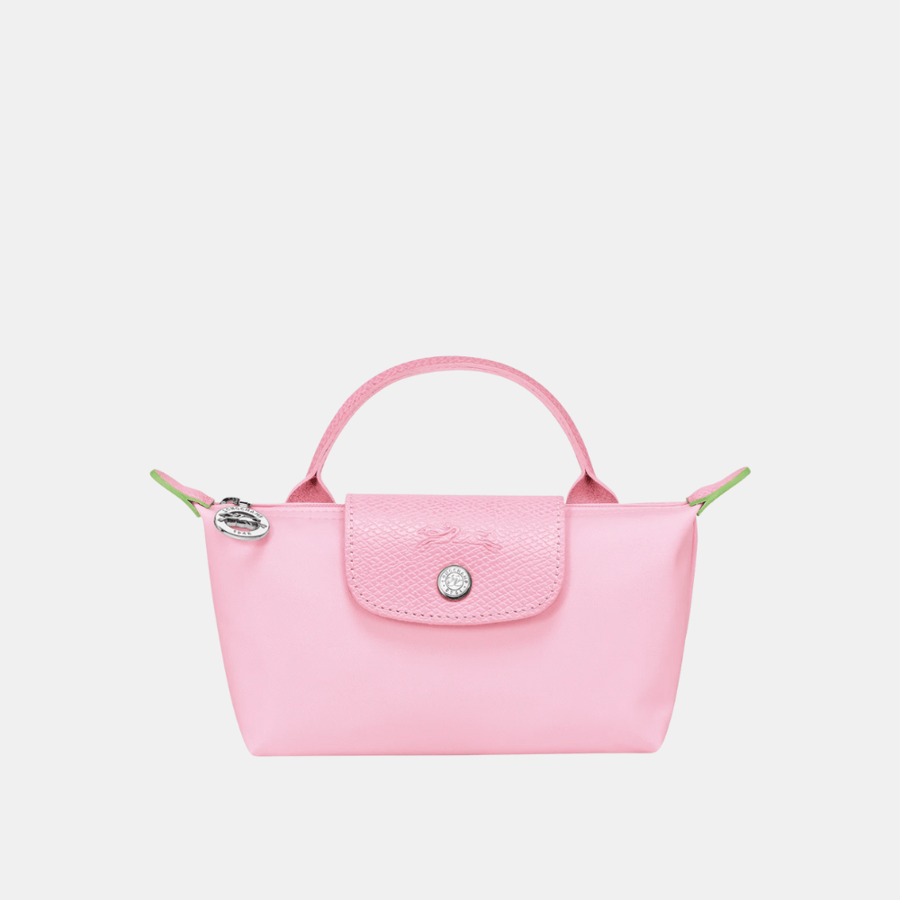 Longchamp Le Pliage Green Pouch With Handle
