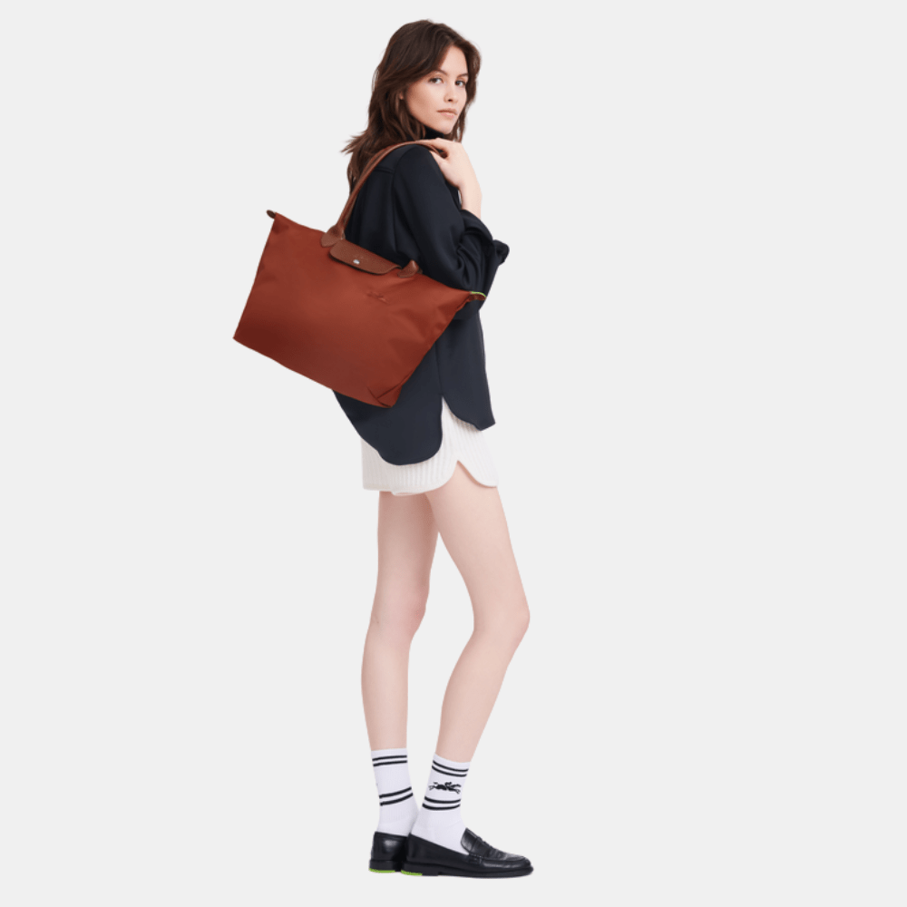Longchamp Le Pliage Green Tote Bag (Chestnut)