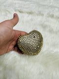 Heart shaped Kundun Clutch Silver Moons