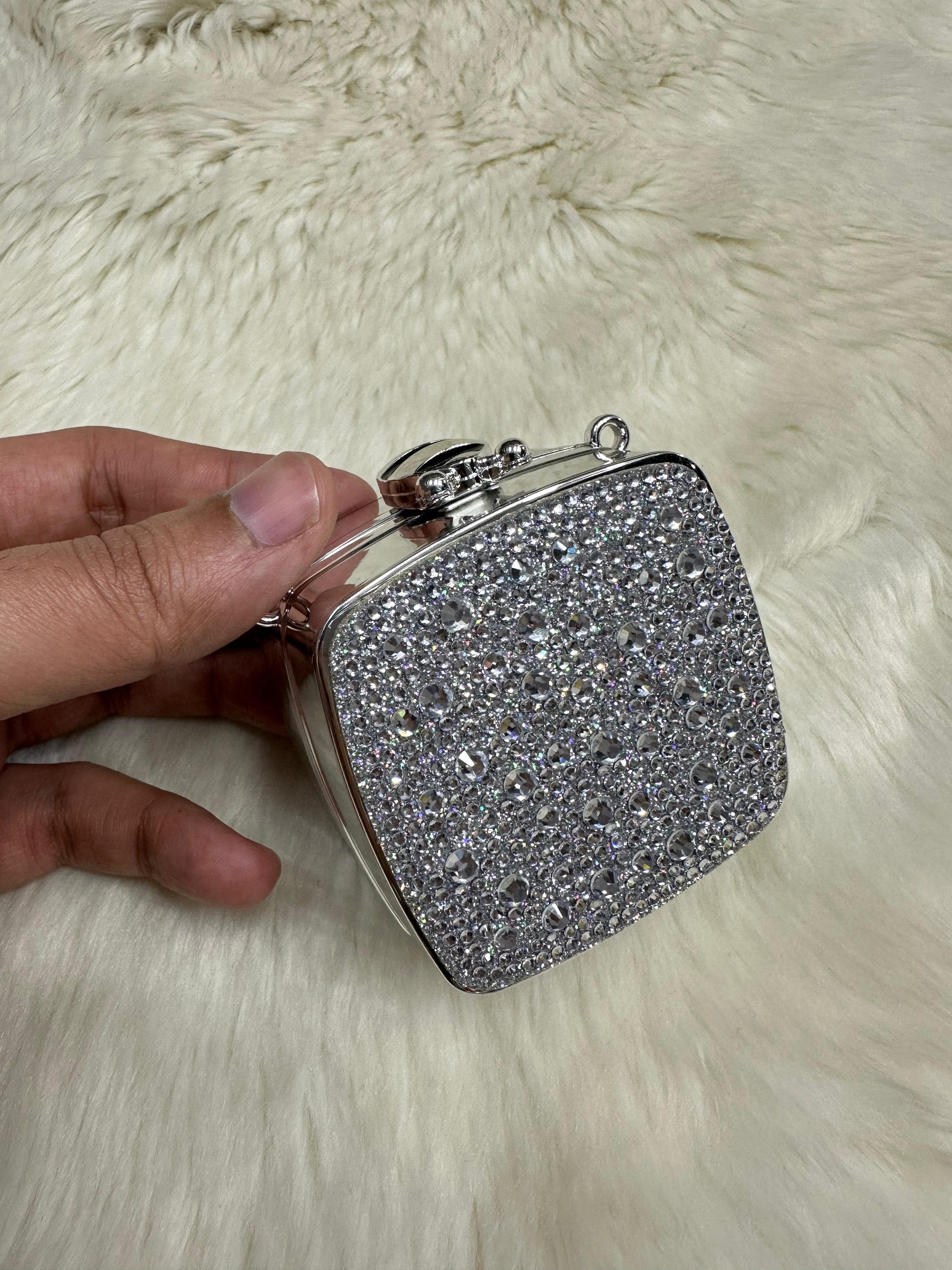 Crystal Clutch Silver