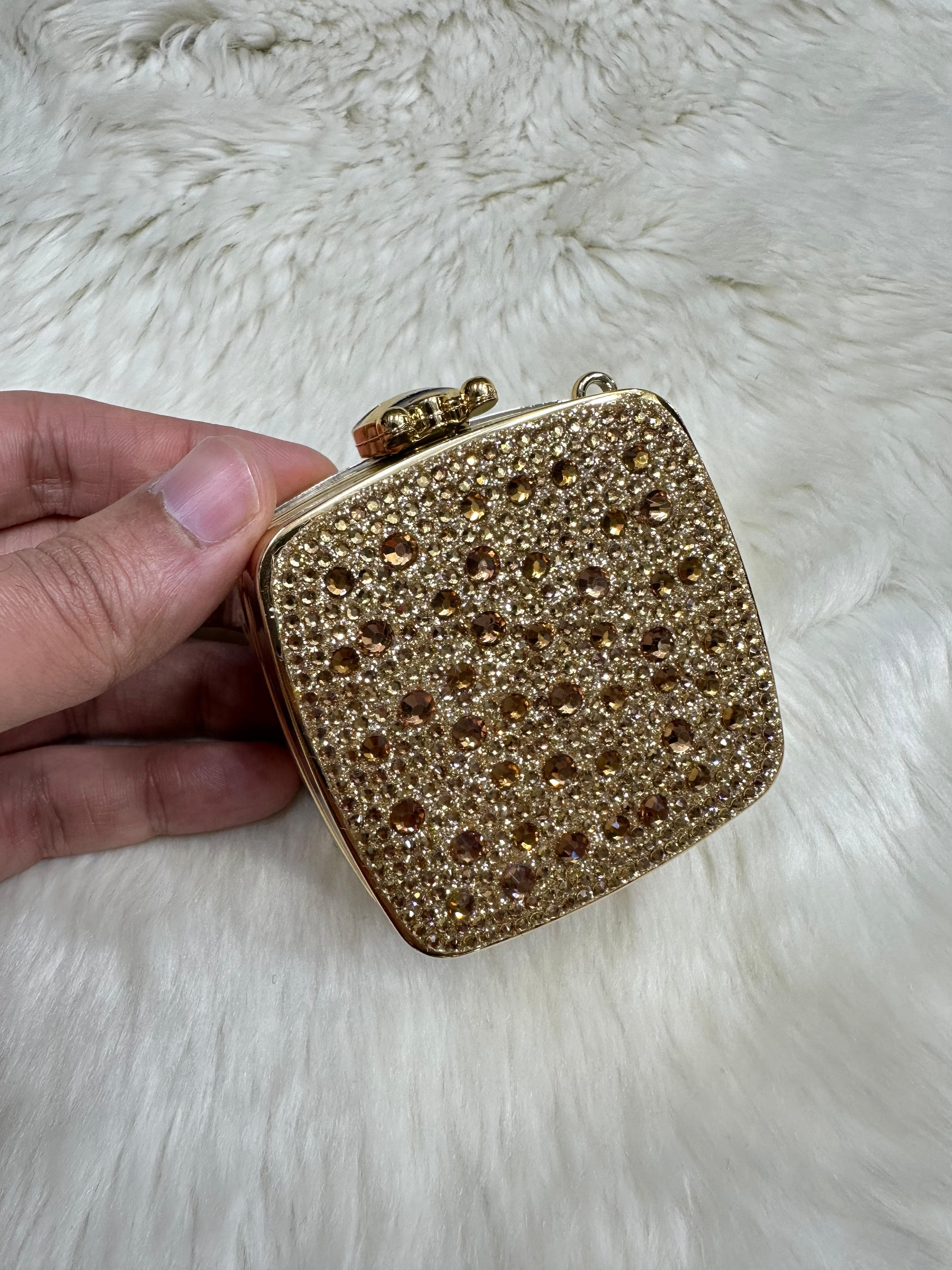 Crystal Clutch Box Gold