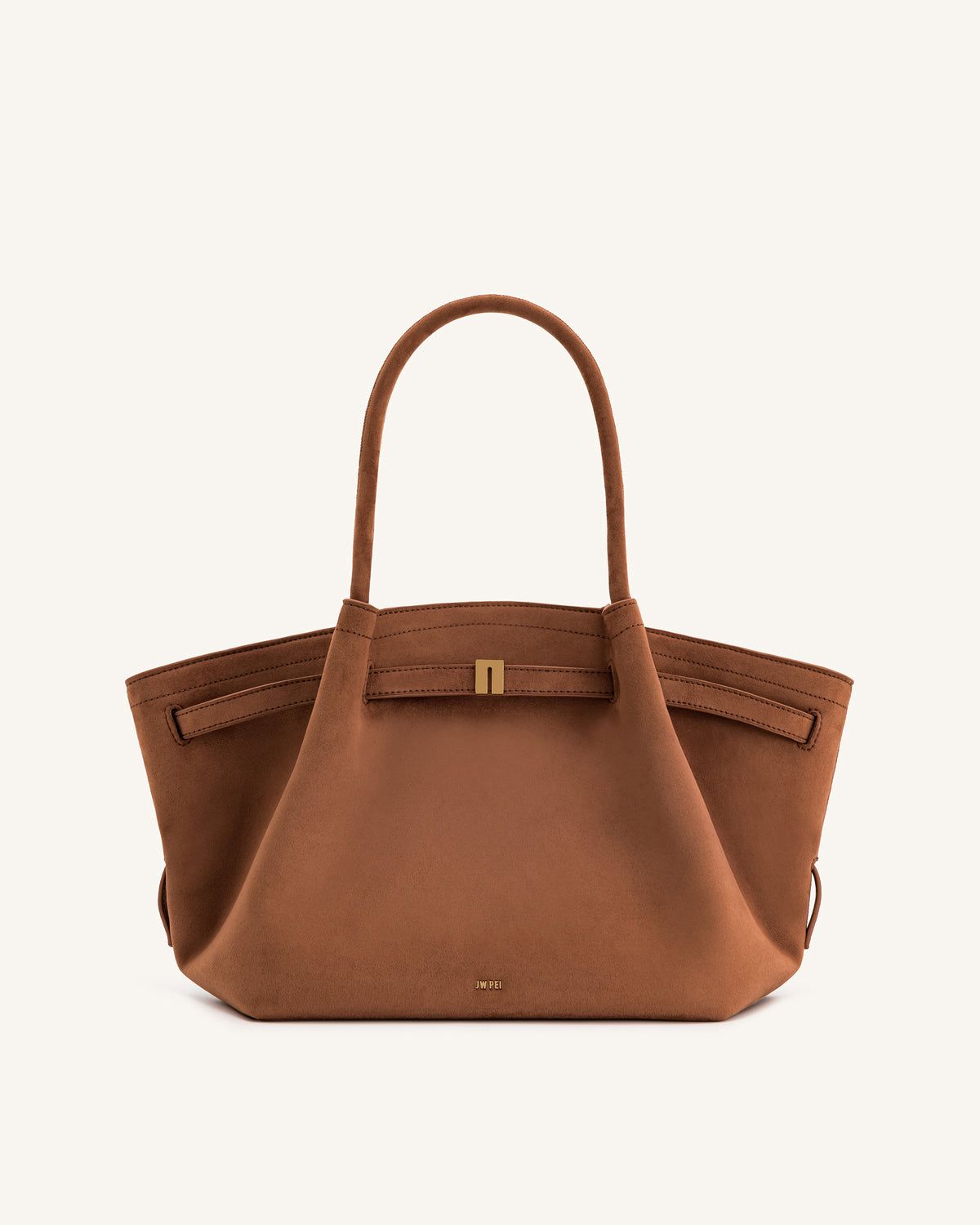 JW PEI Hana Faux Suede Tote Bag in Brown