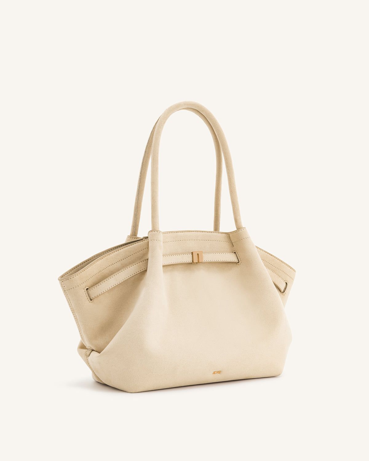 JW PEI Hana Faux Suede Tote Bag in off White