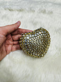 Heart shaped Kundun clutch Noir